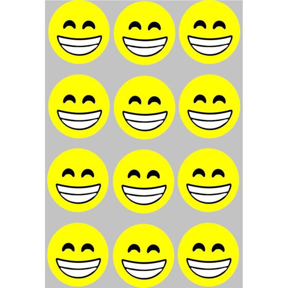 Imagem de Kit 12 Imãs De Emoji Sorrindo