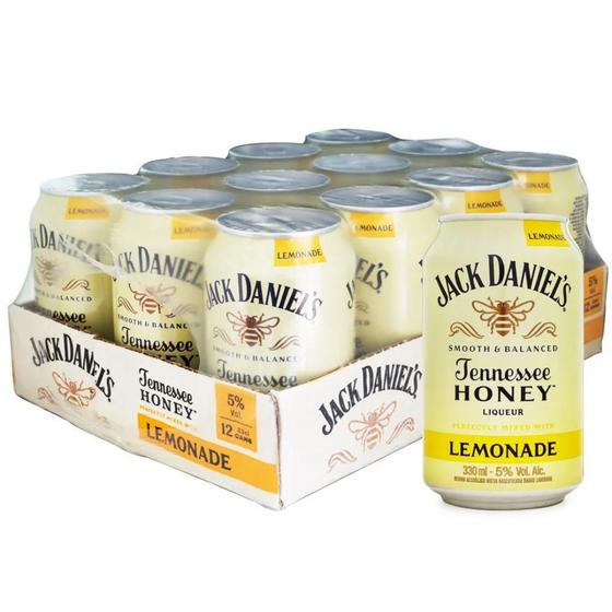 Kit 12 Jack Daniel's Honey & Lemonade Lata 330ml jack daniels