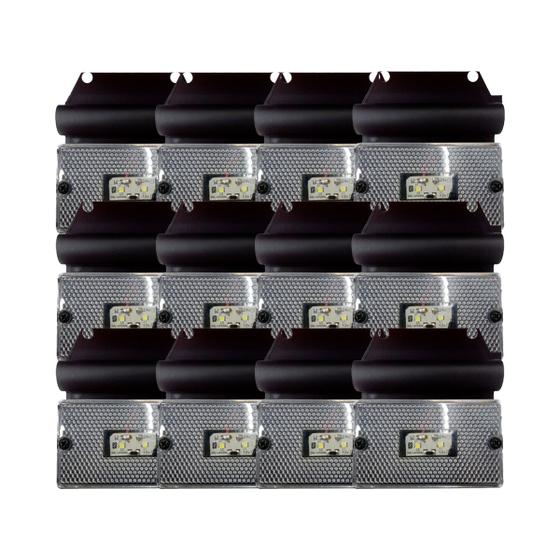 Imagem de Kit 12 Lanternas Lateral Retangular Com Suporte Cristal Bivolt