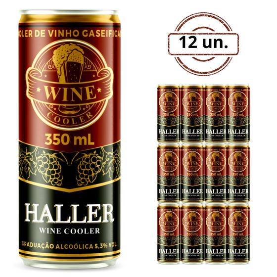 Imagem de Kit 12 Latas Cooler De Vinho Haller 350 Ml