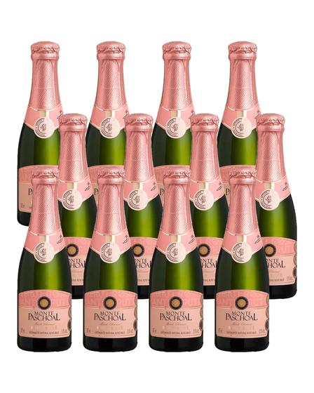 Imagem de Kit 12 Mini Espumante Monte Paschoal Brut Rose 187ml