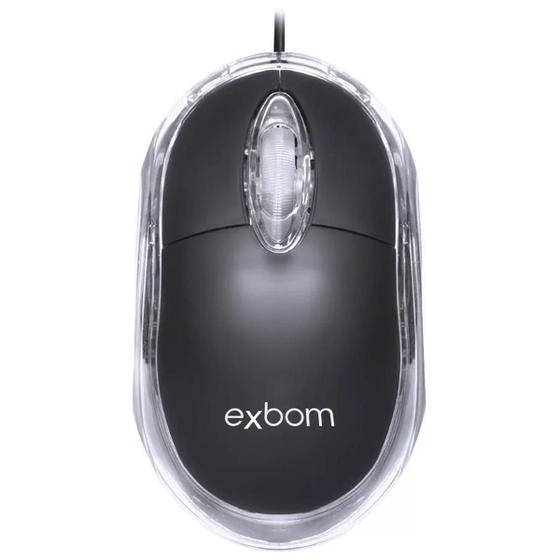 Mouse Usb Óptico Led 1000 Dpis Ms-10 Exbom