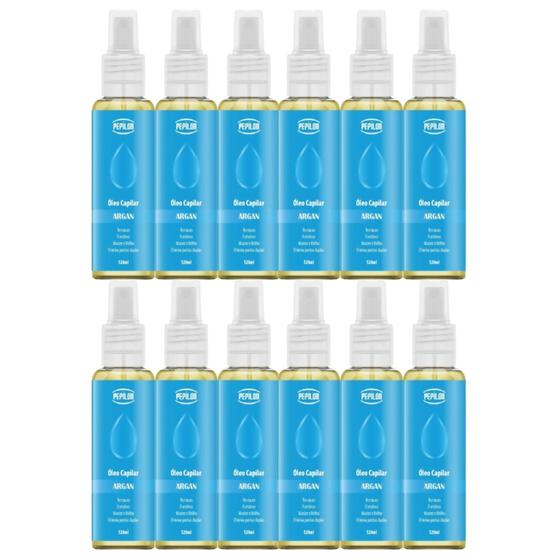 Imagem de Kit 12 Óleo De Argan Reconstrução Capilar 120Ml - Pepilon