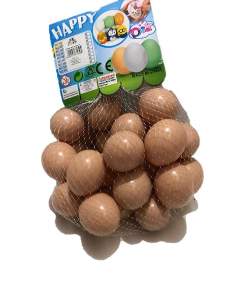 Imagem de Kit 12 Ovos Falsos De Plástico De Mentira Para Indez Galinha