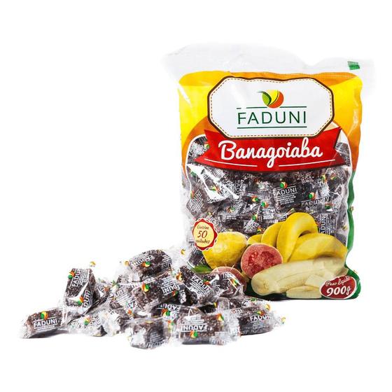 Imagem de Kit 12 Pacotes 900g Bananada Sabor Goiaba Faduni C/açúcar