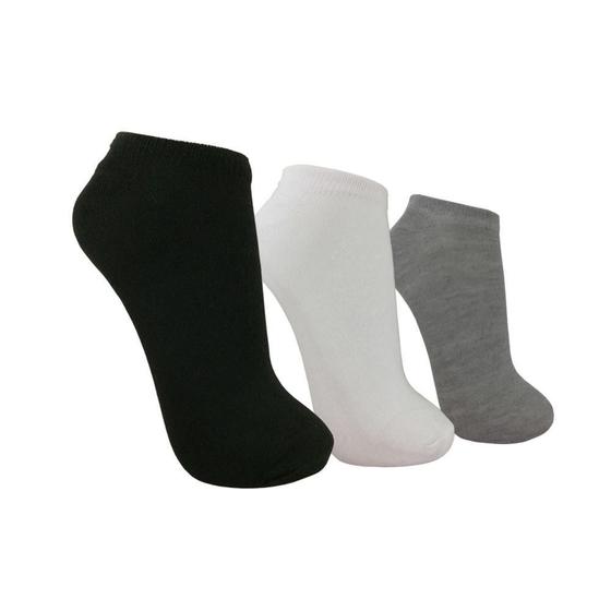 Imagem de Kit 12 Pares De Meias Soquete Masculina Lisas 38 Á 43