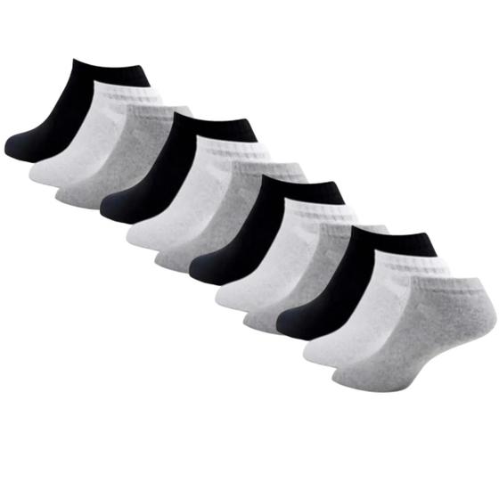 Kit 12 Pares Meia Masculina Cano Curto Soquete Varias Cores