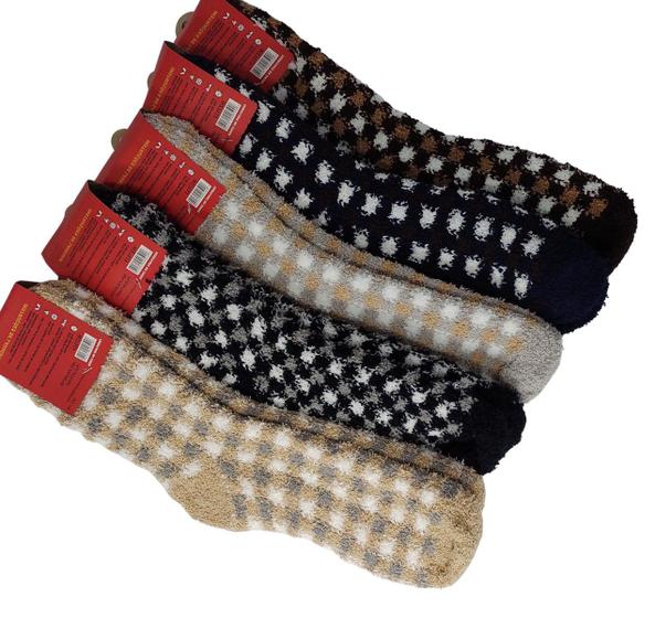 Imagem de Kit 12 Pares Meia Soft Felpuda Masculina Unissex Super Confortável Inverno Quente.