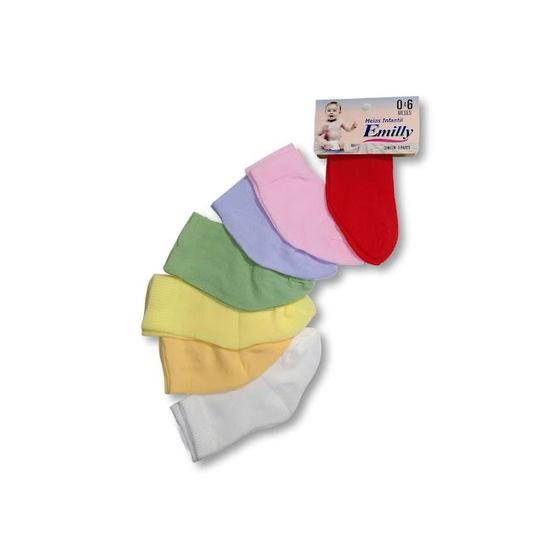 Imagem de Kit 12 Pares Meias Bebê Sortidas 0 a 6 meses