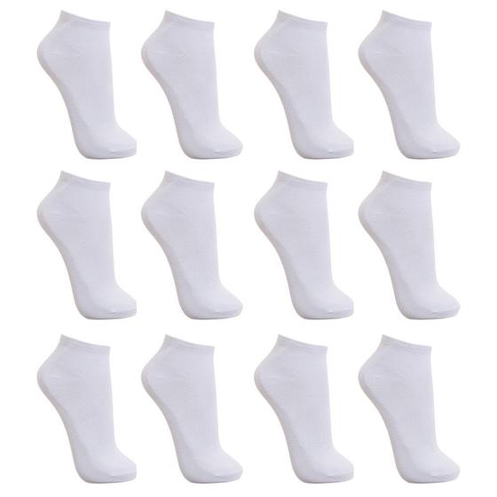 Kit 12 Pares Meias Cano Curto Para Tenis Unissex Menor preço em Kit 12 Pares Meias Cano Curto Para Tenis Unissex