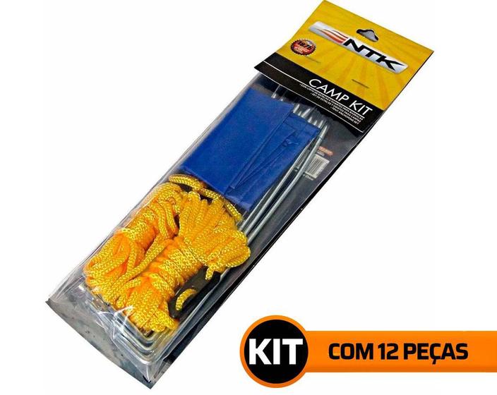 Kit 12 Peças Conjunto De Estacas Com Cordinhas Ntk Camp Kit Menor preço em Kit 12 Peças Conjunto De Estacas Com Cordinhas Ntk Camp Kit