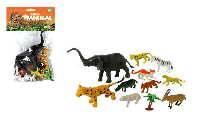 Kit 12 peças reino animal -12 animais selvagens de borracha sortidos Menor preço em Kit 12 peças reino animal -12 animais selvagens de borracha sortidos