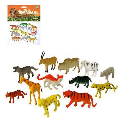 Kit 12 Peças Reino Animal - 12 Especies de Animais de Borracha Menor preço em Kit 12 Peças Reino Animal - 12 Especies de Animais de Borracha