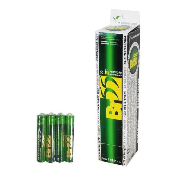 Kit 12 Pilhas Palito Bateria AAA Alta Resistência - 1,5v BR55 Menor preço em Kit 12 Pilhas Palito Bateria AAA Alta Resistência - 1,5v BR55