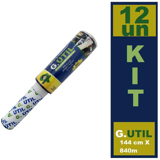 Imagem de Kit 12 Plástico Filme PVC Transparente 12cmx70m Não Tóxico