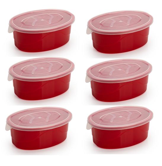 Kit 12 Potes P-mantimentos Oval Plastico Premium Vermelho 1350ml.m185 é ruim? Kit 12 Potes P-mantimentos Oval Plastico Premium Vermelho 1350ml.m185 é boa?