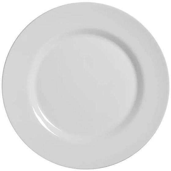 Kit 12 Prato Sobremesa Branco Melamina 18cm Leve Resistente