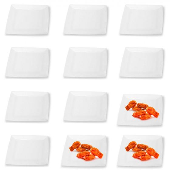 Kit 12 Pratos de Melamina/Plastico Quadrado 20 Cm Branco Utilgoods Menor preço em Kit 12 Pratos de Melamina/Plastico Quadrado 20 Cm Branco Utilgoods