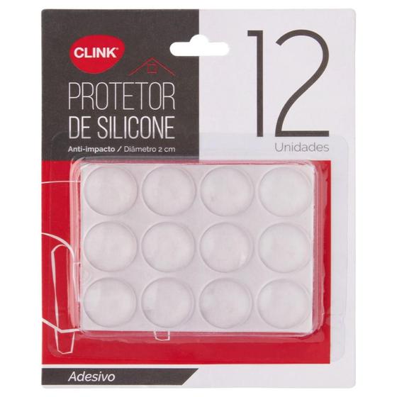 Imagem de Kit 12 Protetor Adesivo De Silicone Anti Impacto Redondo 2CM