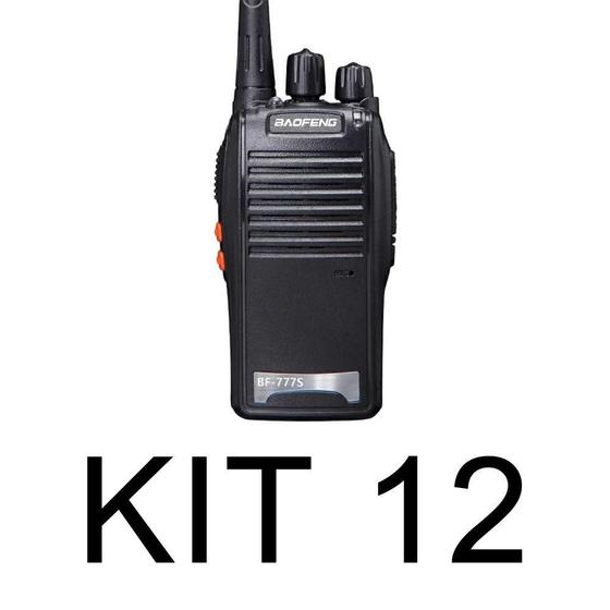 Imagem de Kit 12 Radio Walk Talk Comunicador 16 Ch 12Km Baofeng 777S