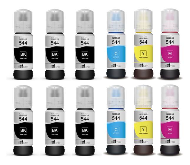 Kit 12 Refil Tinta Para T544 L3110 L3250 L3150 - ecologycpaint INKTANK ...