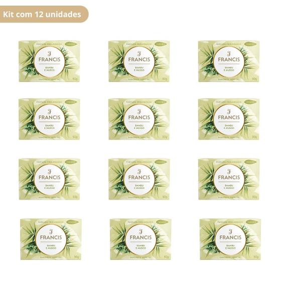 Kit 12 Sabonete Francis Bambu e Musgo 90g Menor preço em Kit 12 Sabonete Francis Bambu e Musgo 90g