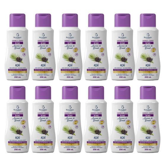 Imagem de Kit 12 Sabonete Líquido Íntimo Açaí 200Ml - Bio Instinto