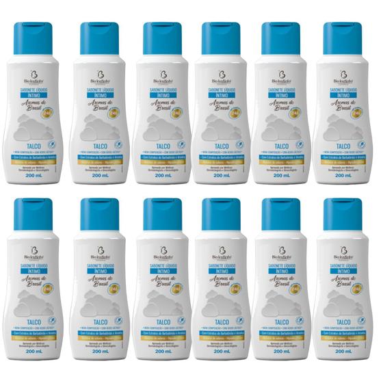 Imagem de Kit 12 Sabonete Líquido Íntimo Talco 200Ml - Bio Instinto