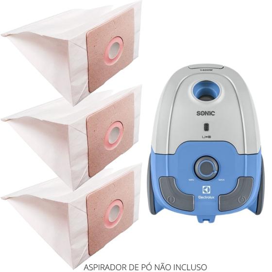 Imagem de Kit 12 Saco Coletor Aspirador Electrolux Sonic SON01 1400W