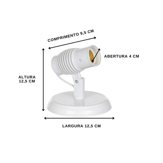 Imagem de Kit 12 Spot Popylux Plástico Teto Parede Luminária E-27 1 Lampada