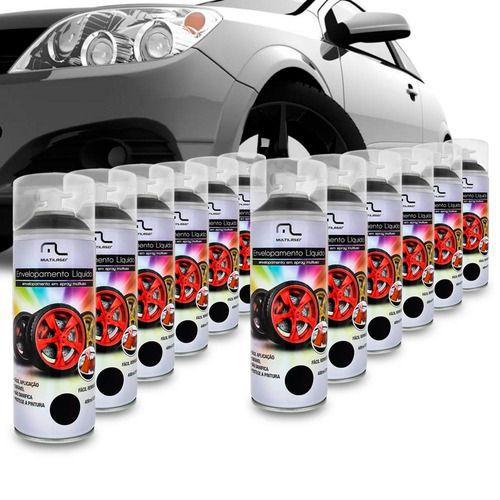 Kit 12 Spray De Envelopamento Para 4 Rodas Preto Fosco - MULTILASER ...