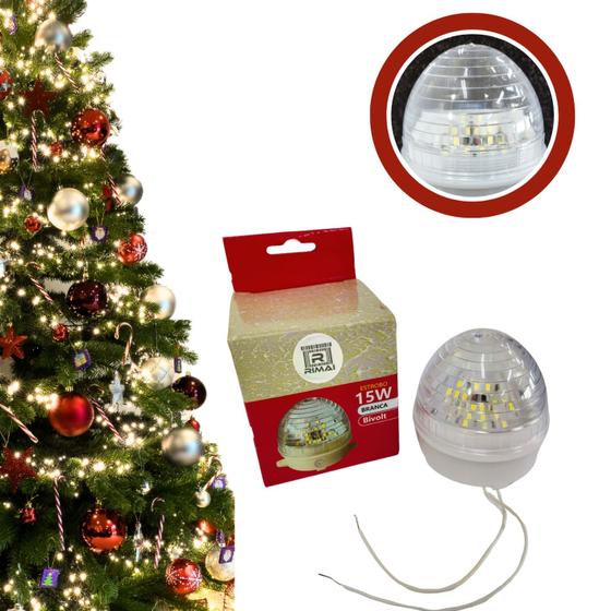 Imagem de Kit 12 Strobos Led Redondo Flash 15w Decoração Externo