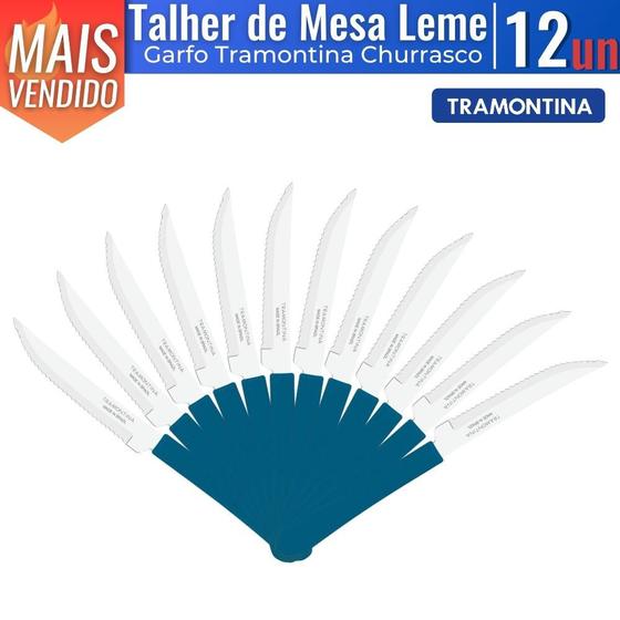 Imagem de Kit 12 Talheres de Mesa Faca Garfo Colher Leme em Aço Inox Tramontina