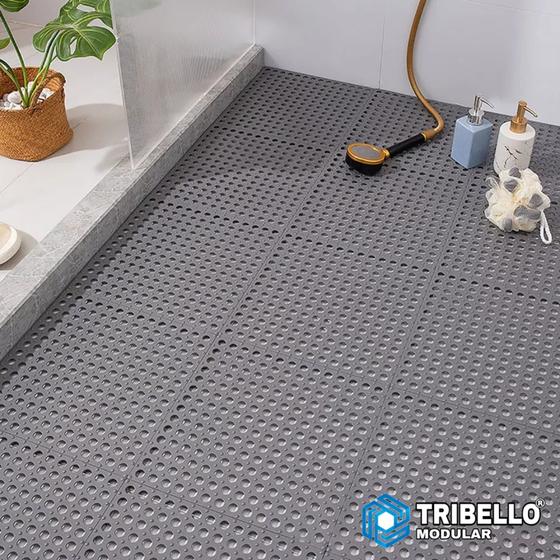 Kit 12 tapete modular superficie antiderrapante para box banheiro sauna vestiário Menor preço em Kit 12 tapete modular superficie antiderrapante para box banheiro sauna vestiário