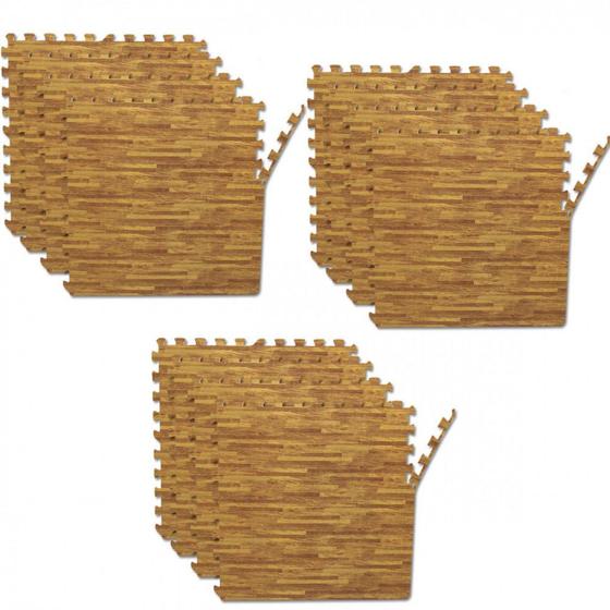 Kit 12 Tatames em Eva Modelo Que Imita Piso de Madeira 62 X 62 Cm Liveup Sports Menor preço em Kit 12 Tatames em Eva Modelo Que Imita Piso de Madeira 62 X 62 Cm Liveup Sports