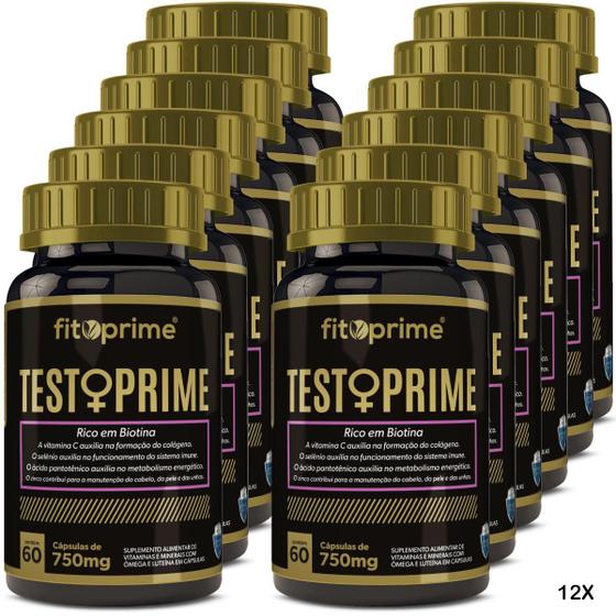 Imagem de Kit 12 Testoprime Femme Vitamina Potente para Mulher com Biotina