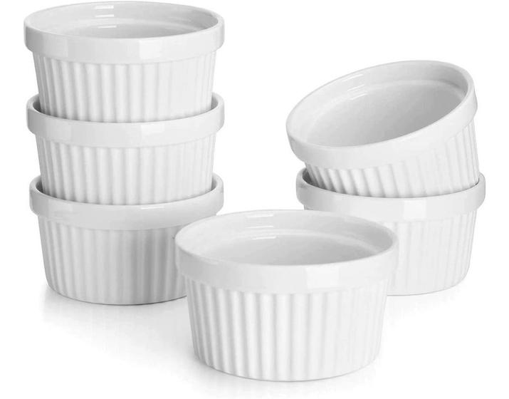 Imagem de Kit 12 Tigelas Hotel Potinho Porcelana Molho Sopas Ramekin