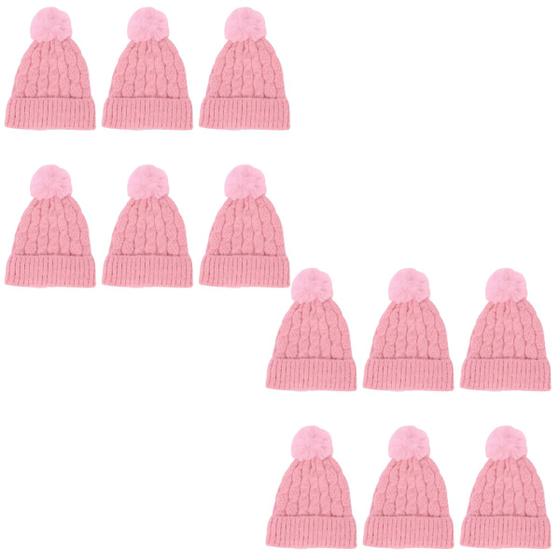 Imagem de kit 12 toucas gorro infantil de pompom bichinho para menino menina forrada escolha a sua