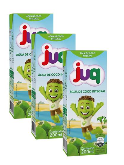 Imagem de kit 12 un Agua de Coco Juq Integral 200ml Bedida Drinks