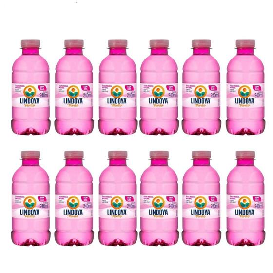 Imagem de Kit 12 Un  Agua Mineral Lindoya Verao Rosa Sem Gas Pet 240ml