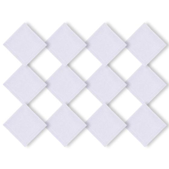 Imagem de Kit 12 Un Guardanapo Liso Branco Algodão 45X45Cm Rafimex