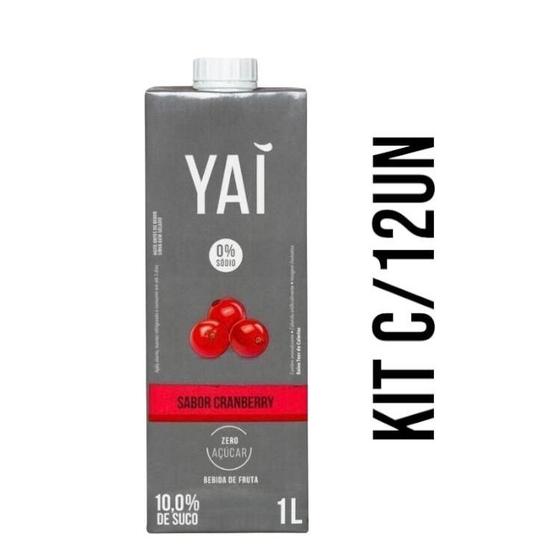 Imagem de Kit 12 Un Suco De Cranberry Zero Acucar Yai 1L