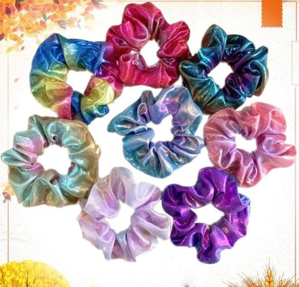 Imagem de Kit 12 unidades de rabico de cabelo antifrizz fruta-cor feminino