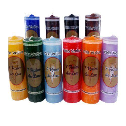 Imagem de Kit 12 Velas Votivas 7 dias Coloridas - 260 gr cada