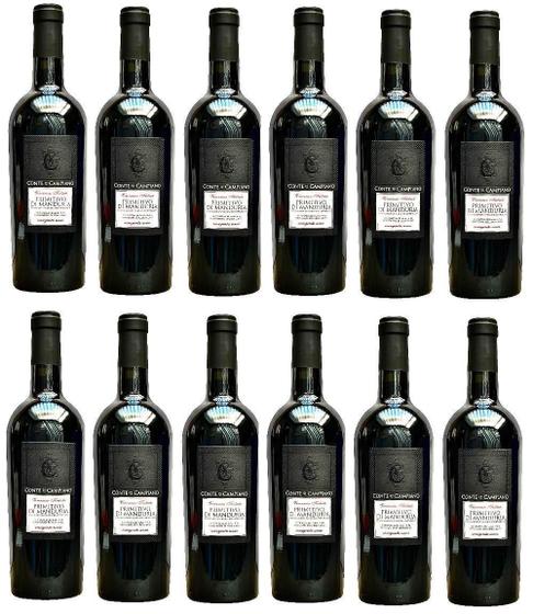 Imagem de Kit 12 Vinho Conte Di Campiano Primitivo Di Manduria 750Ml