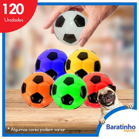 Imagem de Kit 120 Bolinhas Anti Stress Futebol Apertar Fisioterapia