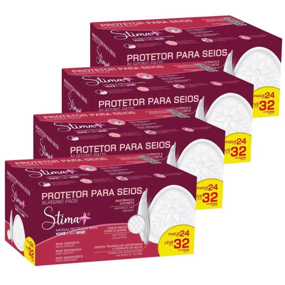 Imagem de Kit 128 unidades de protetor absorvente para seios stima +