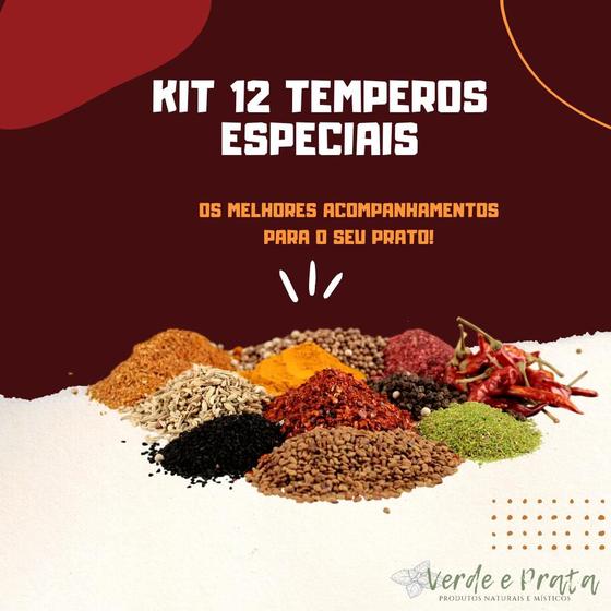 Imagem de Kit 12Un de Temperos + 1 Pote de Vidro