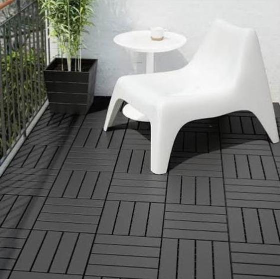 Kit 12un Deck Madeira Plástica para Piscinas Jardins Menor preço em Kit 12un Deck Madeira Plástica para Piscinas Jardins
