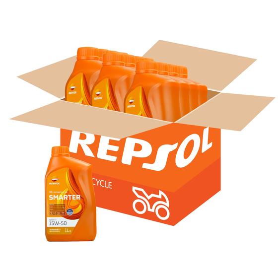 Imagem de Kit 12un Óleo Motor De Moto Semi-sintético 15w50 4t - Repsol